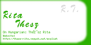 rita thesz business card